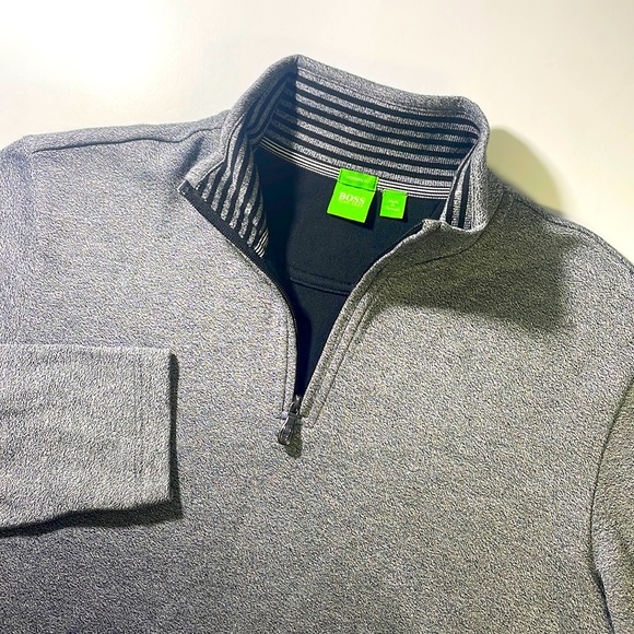 Hugo Boss Sweaters Hugo Boss Mens Xl Gray Regular Fit Soft 4 Zip